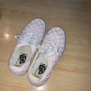 Vans Checkerboard Authentic Platform Shoes